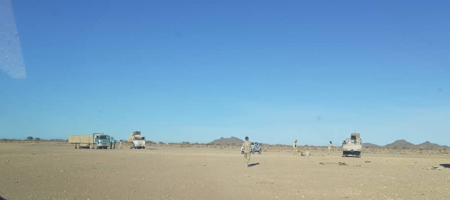 صورة من انتشار الجيش في محيط بئر ام اكرين